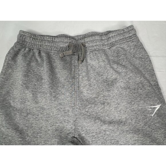 GymShark Crest Joggers Men's Size Large Sweatpants Gray Tapered Fit Drawstring - Picture 2 of 14